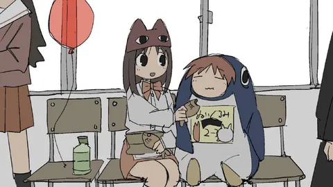 Девушка и смешной костюм