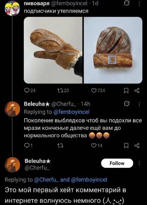 Подписчики утепляемся хлебом