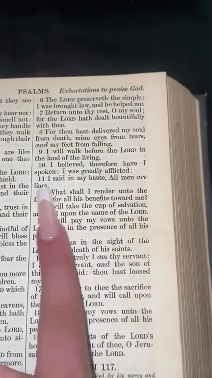 Holy Bible Finger Reading Fail