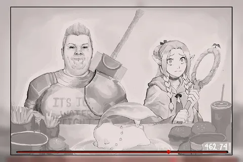 Knight and Elf Watching Ketchup