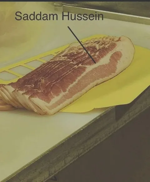 Saddam Hussein Meat Label