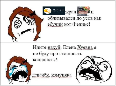 Елена Хуевна и конспекты
