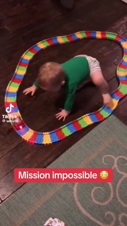Baby Versus the Toy Train