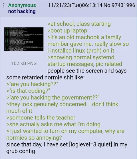 Anonymous Not Hacking at School