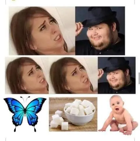 Странный коллаж с реакциями