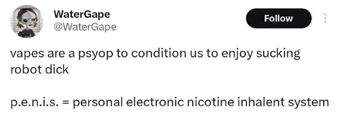 Vapes Condition Us to Suck Robot Dick