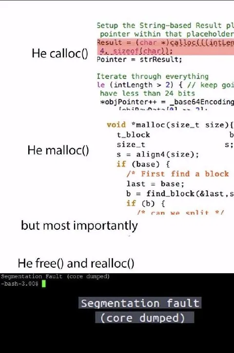 He calloc, malloc, free and realloc