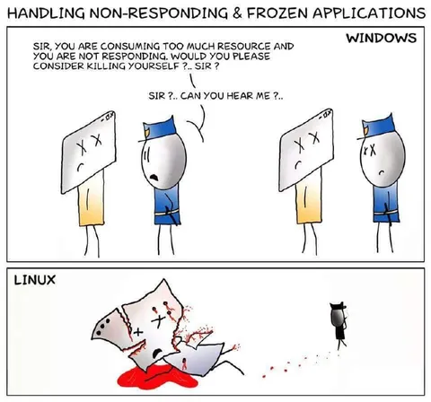 Windows Versus Linux Frozen Apps