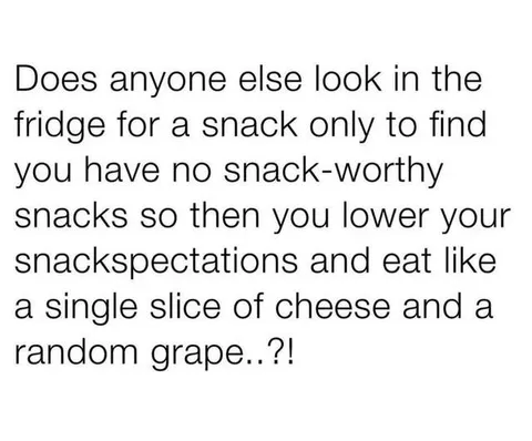 Lowering Your Snack Expectations