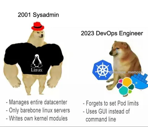 2001 Sysadmin vs 2023 DevOps Engineer