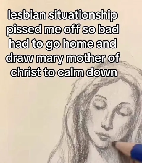 Drawing Mary to Calm Down