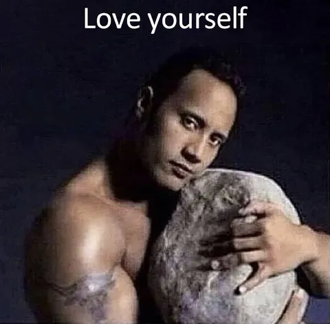 Love Yourself Rock Hug