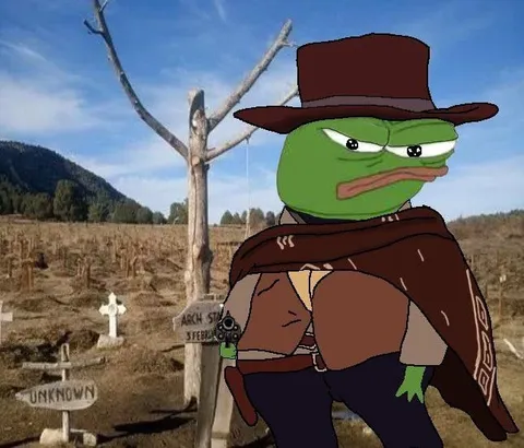 Pepe Cowboy in the Graveyard
