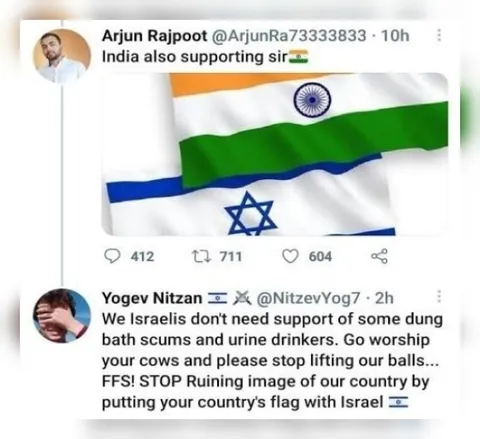 India Supports Israel Tweet Backlash