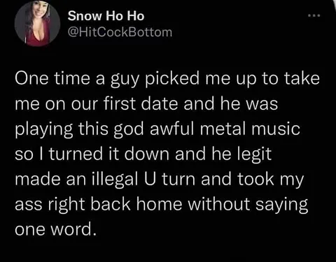 Metal Music First Date Fail