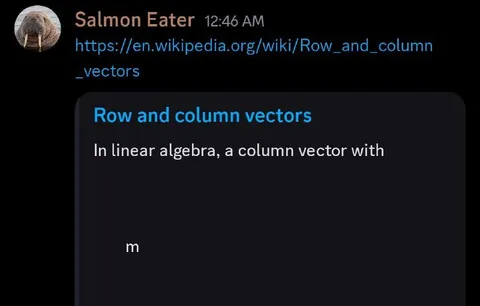 Column Vector with Just m