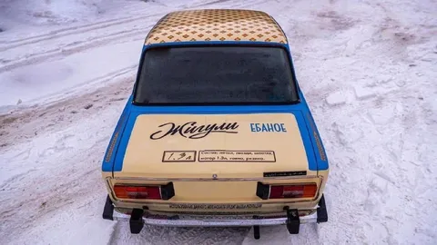 Ебаное Жигули на снегу