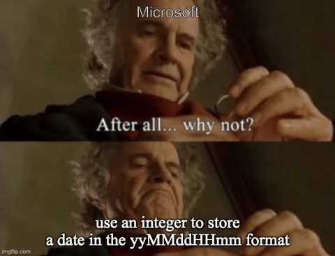 Microsoft Uses Integer Date Format