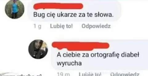 Bóg ukarze za ortografię