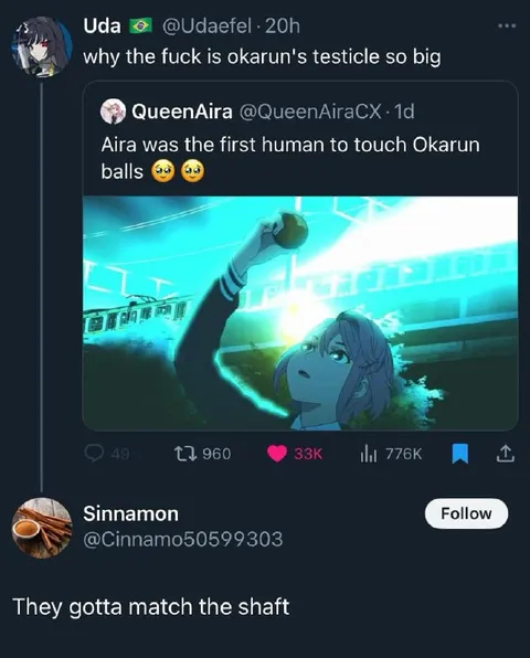 Okarun's Testicle Is Huge