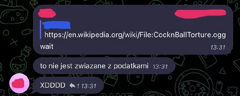 Żart z torturą koguta