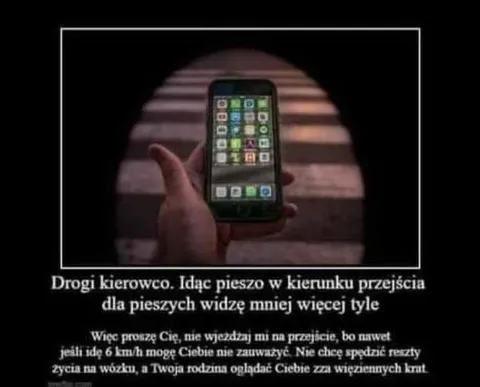 Pieszy widzi tylko tyle