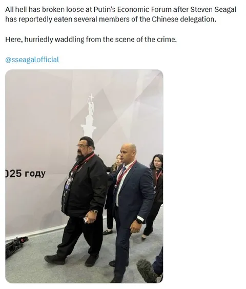 Steven Seagal Flees the Crime Scene