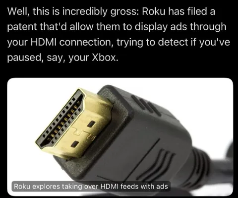 Roku Ads Through HDMI