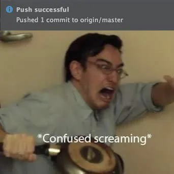 Confused Screaming While Playing Guitar