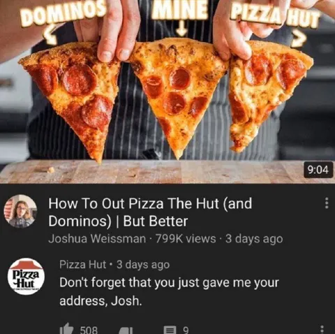 Pizza Hut Knows Your Address