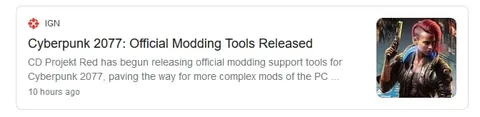 Cyberpunk Modding Tools Released