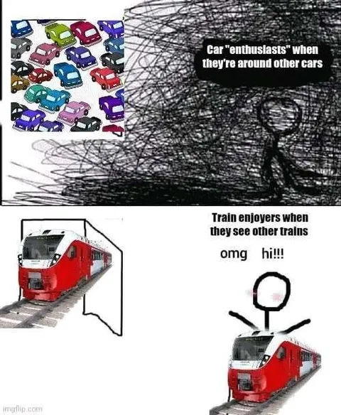 Car Enthusiasts vs Train Enjoyers