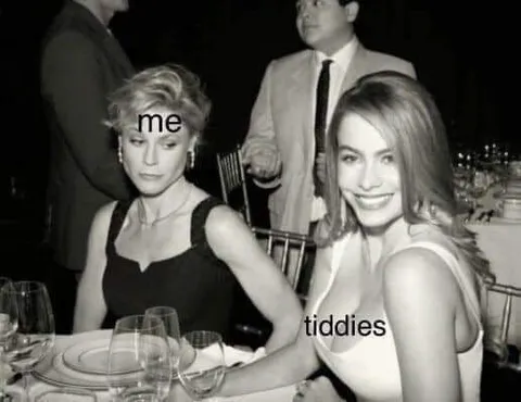 Me and Tiddies at Dinner