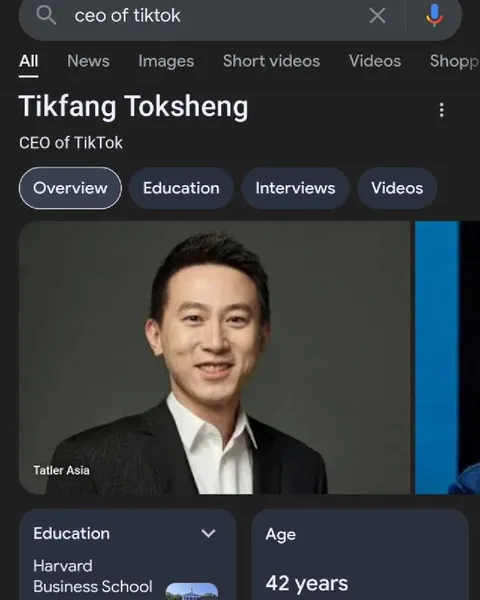 Tikfang Toksheng, CEO of TikTok