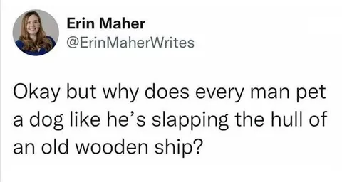 Men Pet Dogs Like Ships