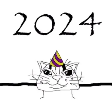 Cat Celebrates the New Year