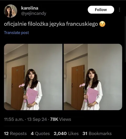 Oficjalnie filolożka francuskiego