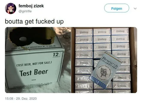 Test Beer and Research Tobacco