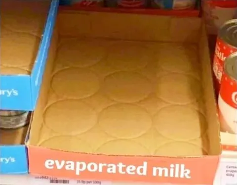 Evaporated Milk Has Evaporated