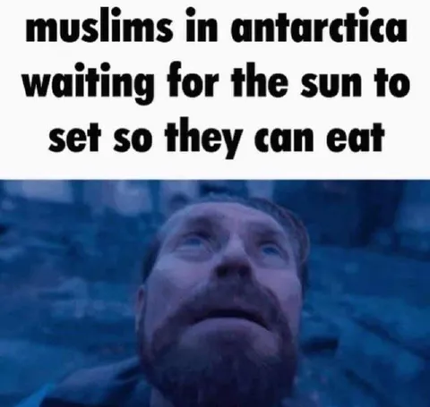Muslims Waiting for Sunset in Antarctica