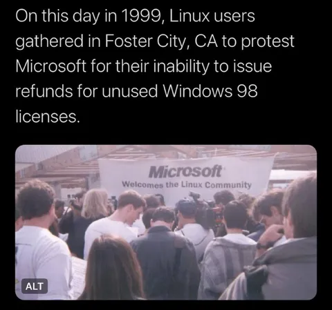 Linux Users Protest Microsoft Refunds