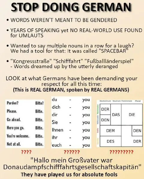 German Grammar Is a Conspiracy