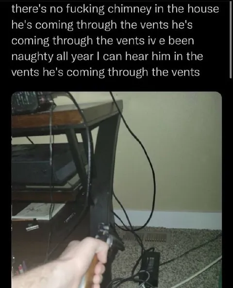 Santa Coming Through the Vents
