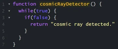 Cosmic Ray Detector Infinite Loop
