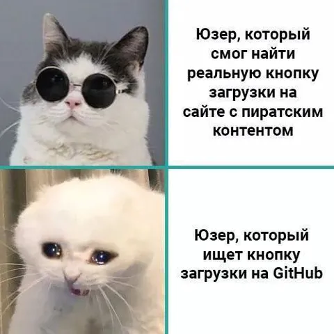 Пиратская кнопка загрузки и GitHub