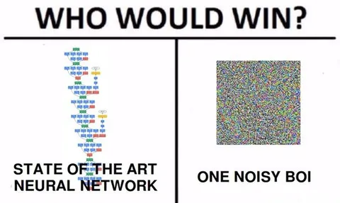 State-of-the-Art Neural Network vs Noise