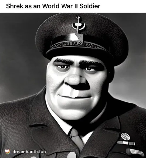 Shrek as a World War II Soldier
