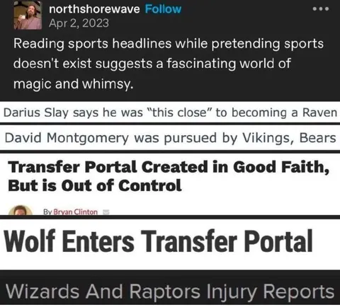Pretending Sports Do Not Exist