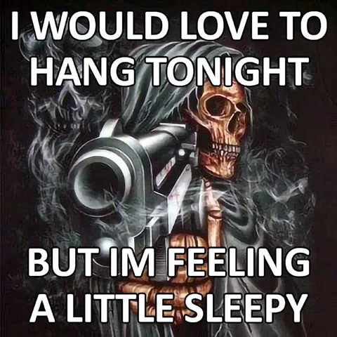 Sleepy Skeleton Wants to Hang