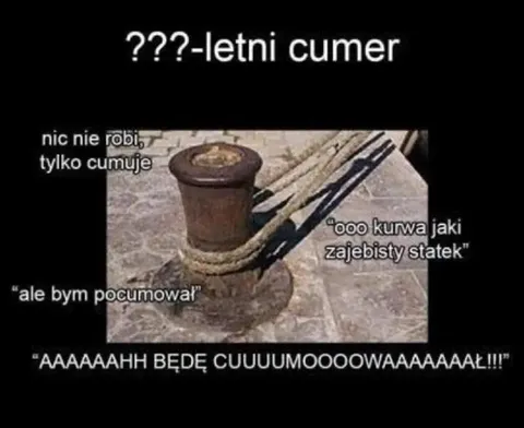 Cumer zachwycony statkiem